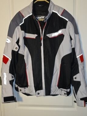 Castle Performance Men's Black & Gray Motorcycle With Armor